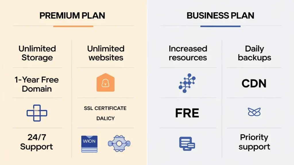Hostinger Premium vs Business