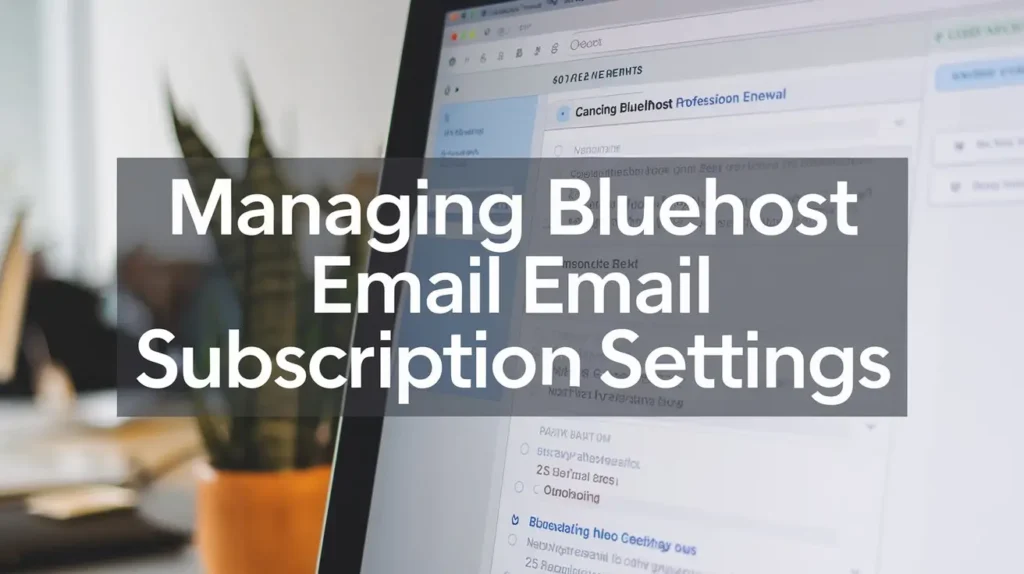 Managing Bluehost Email Subscription Settings