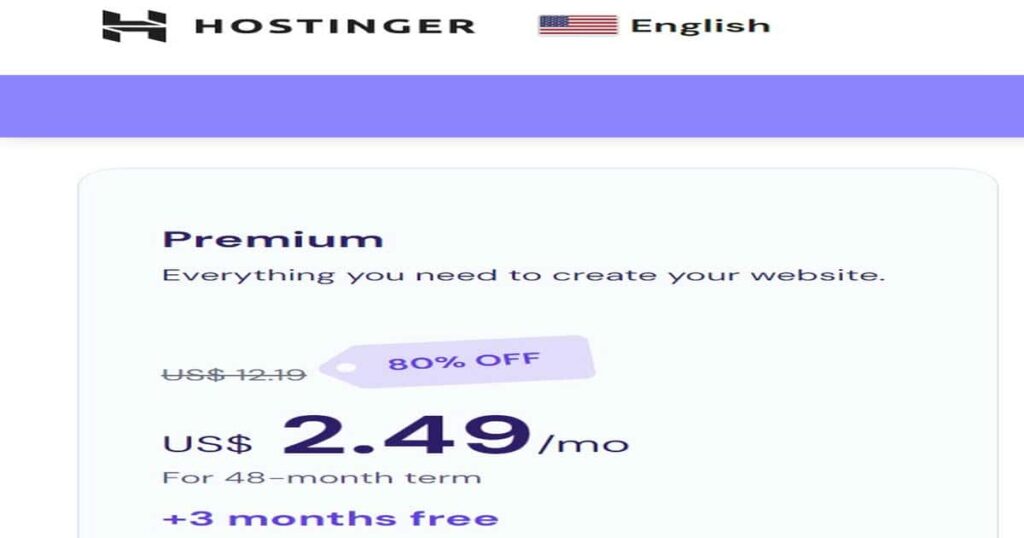 Hostinger Premium Hosting